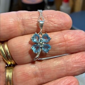 Sterling Aquamarine Pendant